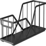 Garvee Estante De Cocina Extensible De Acero Al Carbono Organizador Para Tablas Y Bandejas Negro Ideal Para Armarios Estrechos - Black 1 Piece Zwj-3012-Bk