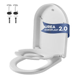 Garvee Asiento de Inodoro Tipo D con Asiento Infantil Magnético Desmontable y Cierre Suave en Urea Duroplástica Antibacteriana Blanco - Blanco