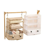 Garvee Organizer Colgante para Armario 420D Oxford Plegable Ventilado Compartimentos Múltiples Mediano Grande para Viajes Camping