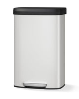 Garvee Contenedor De Reciclaje De Metal 21 Galones 80L Acero Inoxidable Para Cocina Y Oficina Tapa Suave Asa Trasera - Blanco