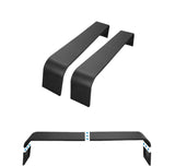 Garvee Set de 2 Guardabarros Desmontables de Acero Estriado para Remolques en Carretera 33-38cm Plata