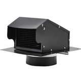 Garvee Tapón De Chimenea Redondo De Acero Inoxidable 6 In - Protección Contra Lluvia, Ventilación Óptima, Fácil Instalación, Uso Exterior - Negro