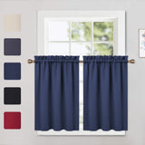 Garvee Verdunkelungsvolants para ventanas 2pcs, microfibra duradera, 66x76.2cm, cocina y dormitorio - Azul Marino 26 x 30 Pulgadas