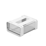Garvee Organizador Extensible Para Cajones De Cocina, Soporte Para Platos De Cartón, Compacto, Blanco, Pequeño, Ideal Para Cocina Y Baño - Blanco Pequeño