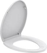 Garvee Tapa De WC Universal En PP Con Cierre Suave, Diseño Europeo, Antideslizante, Fácil Instalación, Blanca