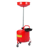 Garvee Tanque de Drenaje de Aceite 30 L con Ruedas 360° Altura Ajustable 71-157 cm Acero Recubierto para Talleres y Garajes - Rojo