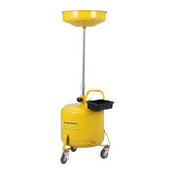 Garvee Tanque de drenaje de aceite residual 30.28L con transferencia neumática, embudo ajustable 71.12-157.48cm, acero antioxidante, caja de herramientas integrada para taller mecánico