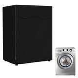 Garvee Funda Para Lavadora Y Secadora Oxford 210D Resistente Al Agua Con Cierre Y Cuerda Ajustable Para Baño Y Balcón Tamaño L (85x60x60) - Negro