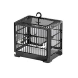 Garvee Klatka Para Pájaros Con Soporte, 2 Perchas, Comedero Y Bebederos, Plástico Negro, Ideal Para Ninfas Y Canarios