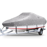 Garvee Pokrowiec Na Łódź 420D Oxford Plata Resistente Con Pasador Para Barcos En V Pesca Y Esquí Remolque