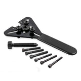 Garvee Herramienta Reparación A/C Coche Llave Dual Compresor-Embrague Aleación Negra
