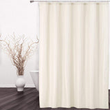 Garvee Cortina de ducha de tela 100% impermeable con imanes y ojales metálicos antioxidantes para baño 182.88x182.88cm, color marfil - Marfil