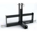 Garvee Enganche de Remolque de 3 Puntos para Tractor de Categoría 1 con Receptor de 5 cm de Acero de Alta Resistencia y Peso de 16,2 kg, Negro - Negro
