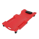 Garvee Creeper Automotriz de 102 cm con Cuerpo HDPE Capacidad de 159 kg Reposacabezas Acolchado y 6 Ruedas Giratorias de Bajo Perfil para Taller Color Rojo - Rojo