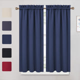 Garvee 2Pcs Verdunkelungsvolants para ventanas - microfibra azul marino - aislamiento térmico, privacidad, fácil cuidado - tamaño 66x114.3cm - cocina, sala, dormitorio - Azul Marino 26 x 40 Pulgadas