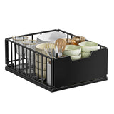 Garvee cajón telescópico extraíble organizador de armario para cocina y baño 40x30x18 cm negro - Negro