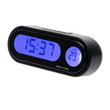 Garvee Reloj Digital LCD para Coche con Pantalla LED y Luz Nocturna Multifuncional para Salpicadero y Uso Interior Negro