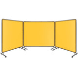 Garvee Pantalla de Soldadura de 3 Paneles con Marco 244x183 cm Transparente PVC Resistente al Fuego para Talleres y Construcción
