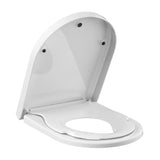 Garvee Asiento de Inodoro Familiar Tipo D con Cierre Suave, Tapa de WC Antibacteriana de Duroplasto con Asiento Infantil Integrado y Liberación Rápida para Baño Hogar - Blanco