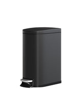 Garvee Basurero De Cocina Metálico 50 L Con Tapa Y Pedal, Resistente Al Óxido, Negro, Ideal Para Espacios Reducidos - Negro
