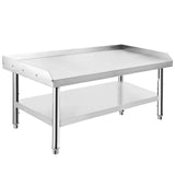 Garvee Soporte para Parrilla de Acero Inoxidable de 91x76x61 cm con Estante Ajustable y Capacidad de 453 kg para Cocina Comercial y Hostelería, Acero Inoxidable - Sin ruedas