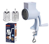 Garvee Molinillo Manual Multifuncional de Aluminio y Acero Inoxidable, Con Manivela y Doble Cuchilla 160mm, Para Nueces, Cacahuetes y Queso, Compacto y Duradero, Blanco - Blanco