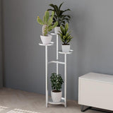 Garvee Soporte para plantas de metal Garvee con patas antideslizantes para interior y exterior, compacto, estable, versátil, blanco - Blanco