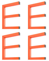 Garvee Estante para Madera de Acero Resistente 3 Niveles Montaje en Pared Organizador para Taller y Garaje Capacidad 544 kg - Naranja