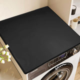 Garvee Alfombrilla para lavadora y secadora, silicona resistente al agua y calor, antideslizante, 50x60cm, negro, ideal para lavandería - Negro