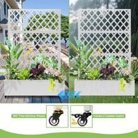 Garvee Maceta de Jardín con Trepadero y Protección de Visibilidad, Metal, 120x40x180cm, Verde, para Jardín y Terraza