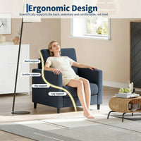 Garvee Sofá 1 Plaza con Respaldo Ergonómico y Cojines, Tela Teddy Duradera, Patas de Madera, Compacto para Salón y Dormitorio, Blanco, 86x76cm