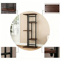 Garvee Soporte para plantas Garvee de metal, estantería de esquina alta de 5 niveles, estante para macetas para interior y exterior, estantería para sala de estar