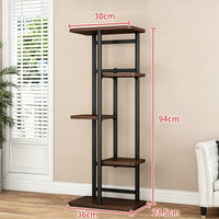 Garvee Soporte para plantas Garvee de metal, estantería de esquina alta de 5 niveles, estante para macetas para interior y exterior, estantería para sala de estar