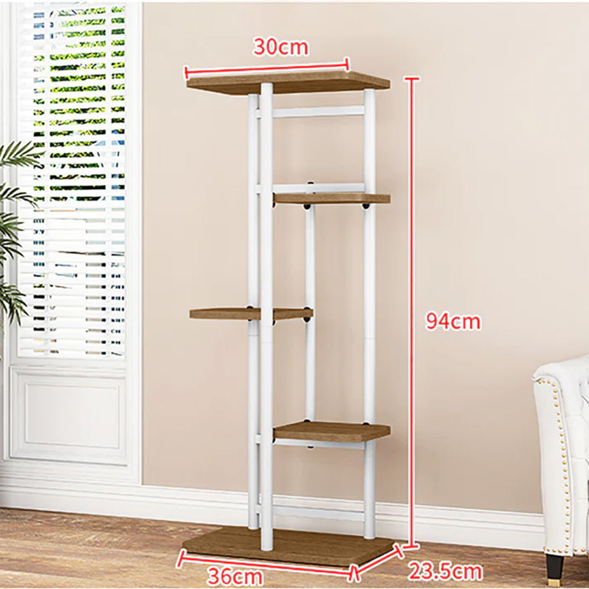 Garvee Soporte Para Plantas Estante Alto De Metal 5 Niveles Para Interiores Y Exteriores, Esquinero, Escalonado, Sala De Estar