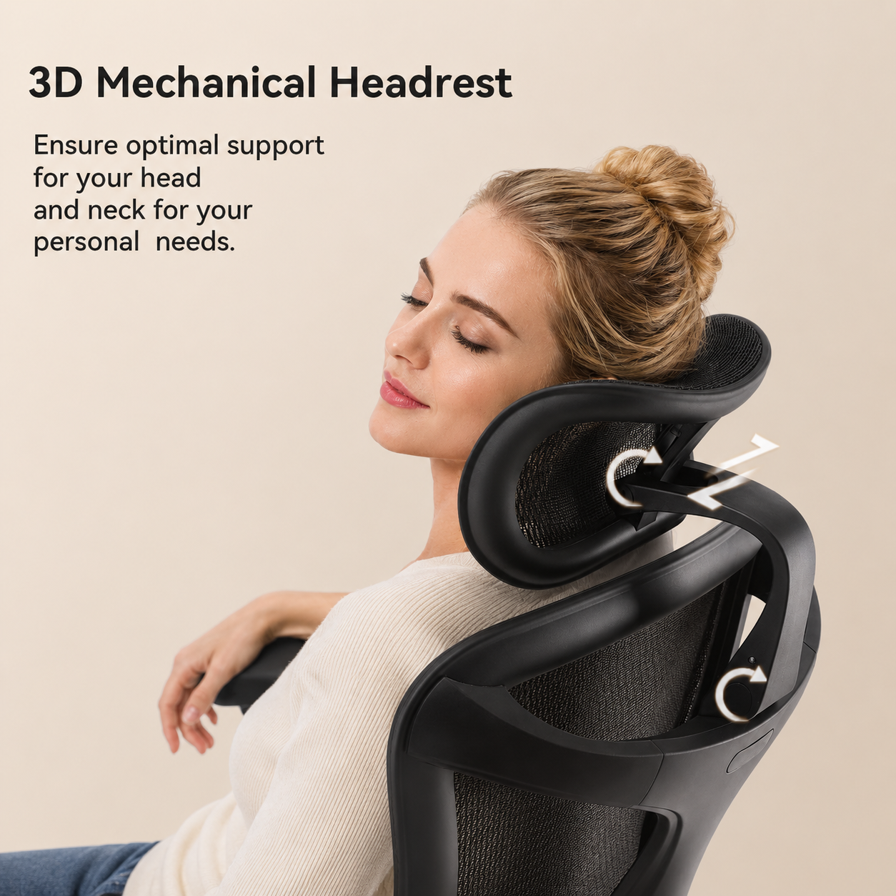Garvee Silla De Oficina Ergonómica  Con Soporte Lumbar Dinámico, Reposabrazos 3D Ajustables, Malla Transpirable, Base De Aluminio Para Oficina En Casa