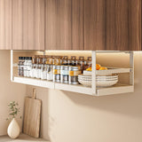 Garvee Estante Expandible Bajo Gabinete Organizador Colgante Metal Ajustable Cocina Oficina Acero Carbono - Blanco