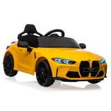 Garvee Vehículo Eléctrico Infantil 12V con Mando a Distancia Luces LED y Música MP3 para Niños 3+ Exterior Amarillo Sport - Amarillo