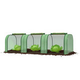 Garvee Invernadero Mini con Puerta de Cremallera, Cubierta PE Resistente, Estructura de Acero, Portátil para Jardín y Balcón 297x100x80cm - Verde