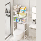 Garvee Estante de almacenamiento para inodoro de 3 niveles, organizador independiente para encima del inodoro, para baño, lavandería, balcón, 51x30x134cm, blanco - Blanco