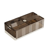 Garvee Caja De Almacenaje Plegable Plástica Transparente Extra Grande Con Ruedas Para Ropa Y Edredones, Fácil De Montar, Ideal Para Debajo De La Cama - Marrón Transparente