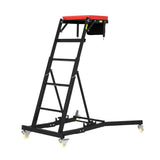 Garvee Rollbar Creeper Automotriz Ajustable 125-175cm Acero al Carbón, 4 Ruedas Frenadas + Bolsa de Herramientas, Estructura Negra Cojín Rojo - Negro