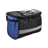 Garvee Cesta De Bicicleta Plegable Grande Con Banda Reflectante, Desmontable, Multifuncional Para Manillar, Azul