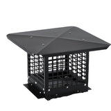Garvee Tapa de Chimenea Cuadrada de Acero Galvanizado para Protección contra Animales en Techos 33x33cm Negro - Negro