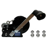 Garvee Winche Manual Resistente 1587.6kg, Cable Acero 9.8m con Manivela Antideslizante, Engranaje 8:1 y Seguro Doble, Ideal para ATV y Remolques