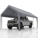 Garvee Cubierta Superior de Repuesto para Cochera de 610 x 396 x 335 cm, PE 180 g/m² Impermeable y Protección UV 50+, Gris - Gris
