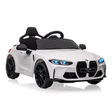 Garvee Coche Eléctrico 12V (Licenciado), Control Remoto 2.4G, Luces LED, Música, PP y Metal, 3-8 años, Interior y Exterior, Blanco - Blanco