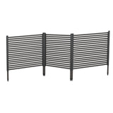 Garvee Pantalla de Privacidad Exterior 3 Paneles de Valla Metálica Antióxido para Jardín y Patio, 270 x 120 cm, Acero Durable con Recubrimiento PE, Negro - Negro