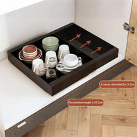 Garvee cajón telescópico extensible Cajones Extraíbles para armarios de Cocina 42 cm profundidad ajustable Acero