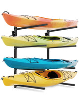 Garvee Soporte de Pared Ajustable para Almacenamiento de 4 Kayaks para Deportistas en Garajes 181kg Negro