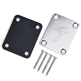 Garvee Placa De Cuello Para Guitarra Eléctrica Vintage Protector Con Tornillos Para Guitarras Y Bajos Color Plateado - Plata